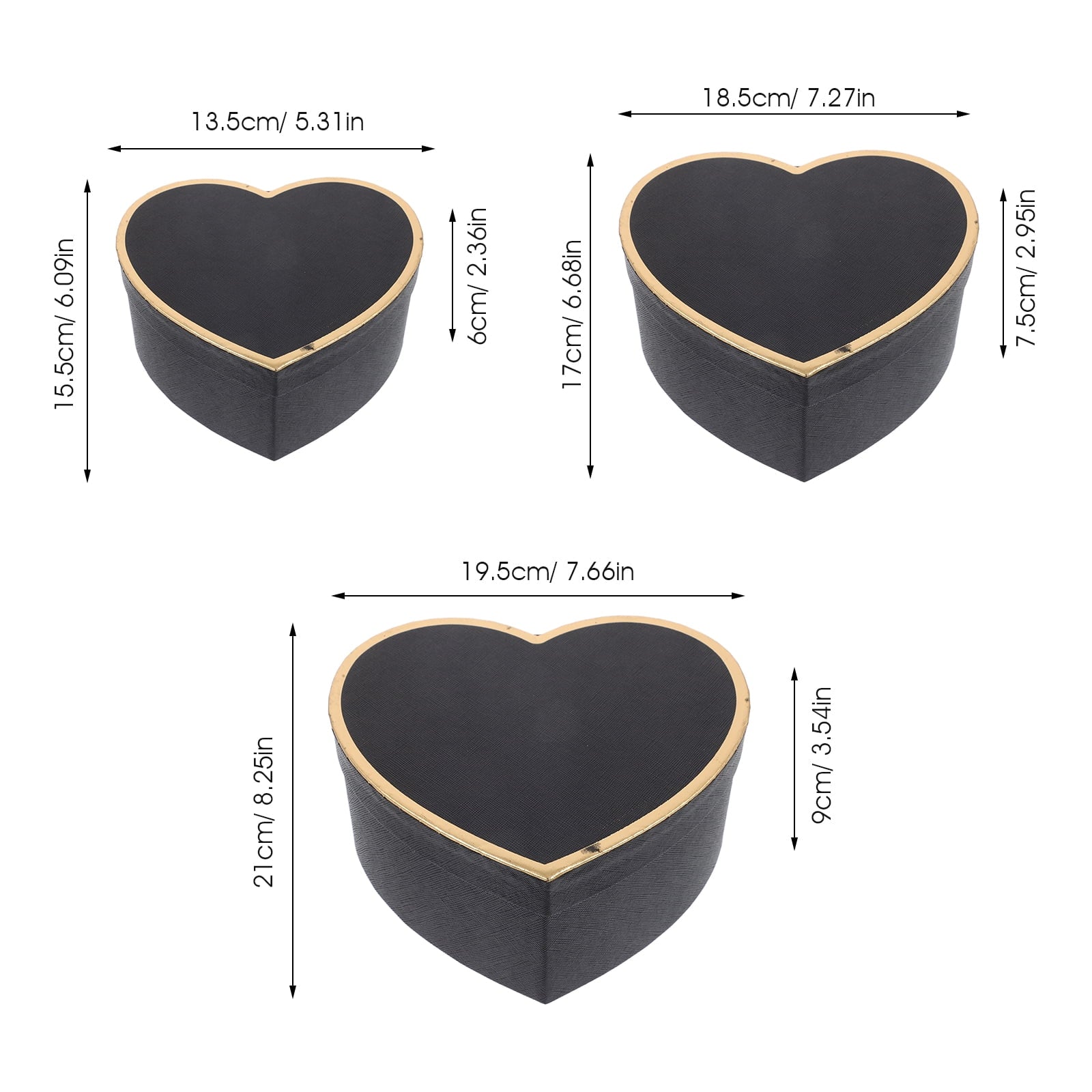 FRCOLOR 9 Pcs  Heart Shaped Gift Box Paper Made Paper Wrapping Box Delicate Small Gift Packing Case With Ribbon
