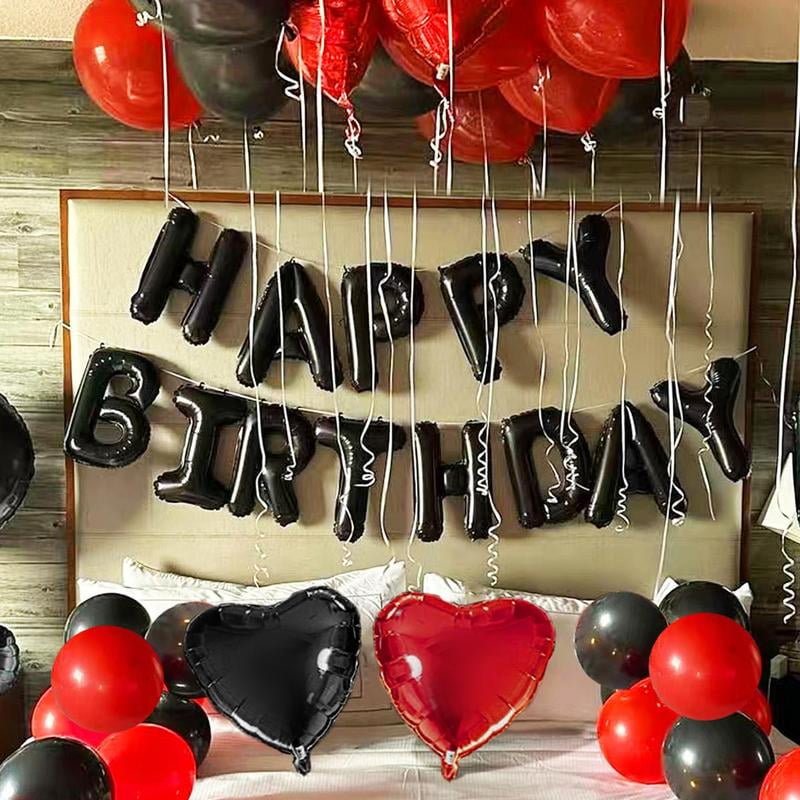 Happy Birthday Balloon Set, Balloon Decorative Kit, Birthday Party Decoration Supplies, Party Scene Decoration Supplies, Balloon Letter Kit, Balloon Decorations Kit