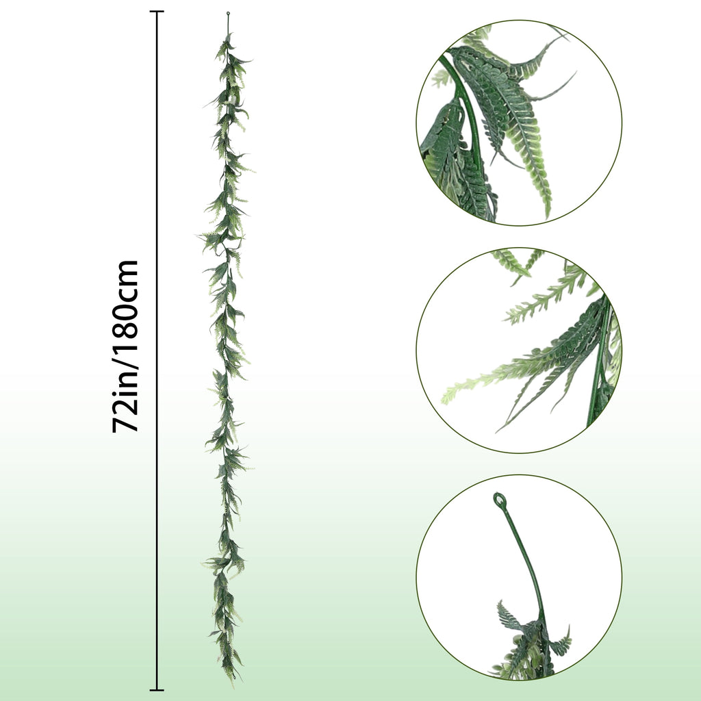 Unique Bargains 6 Pack Artificial Plants Ivy Garland Greenery Vines Decor for Wall Purple