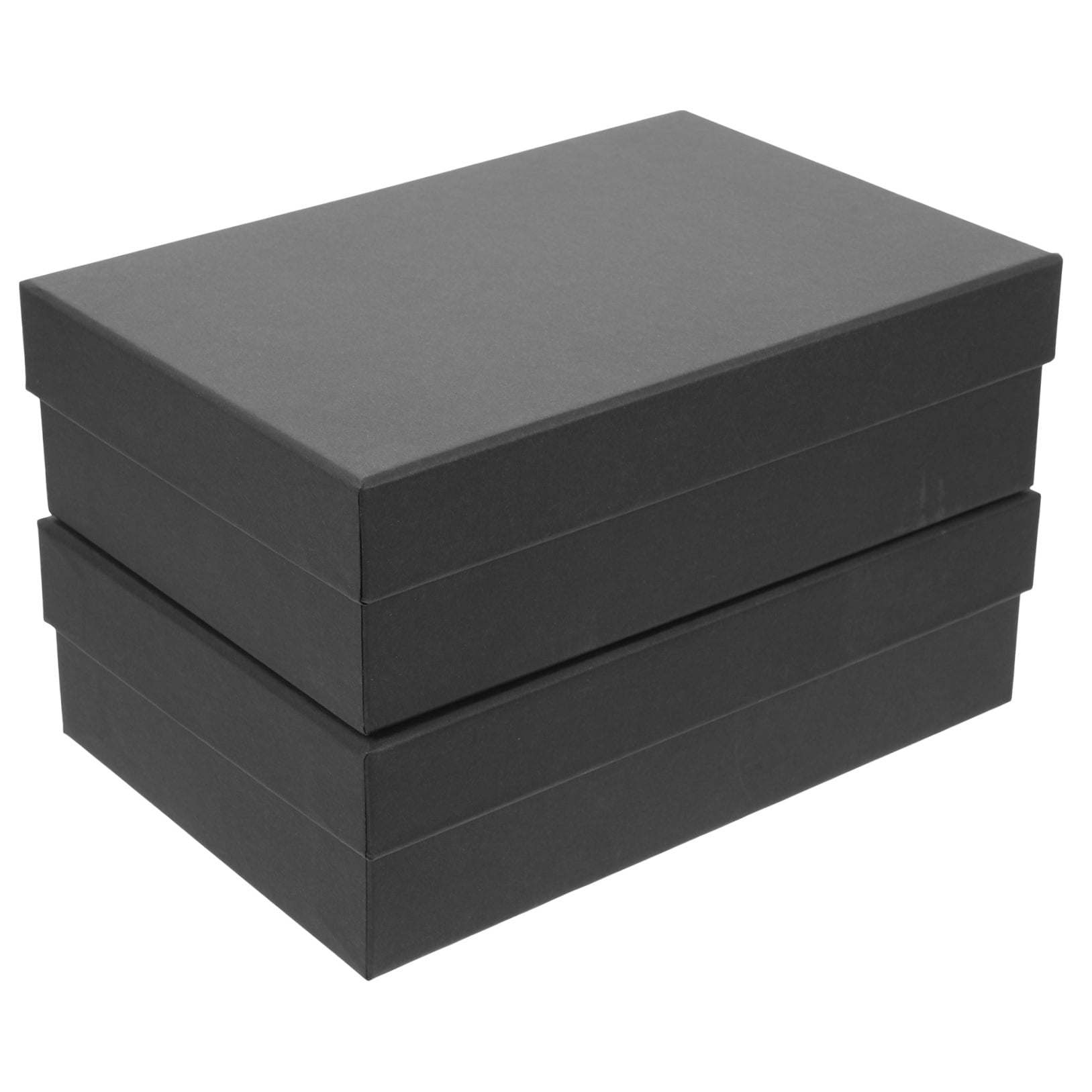 Worgeous Kraft Paper Gift Box for Storage Valentine's Day Present Black Small Box 2pcs