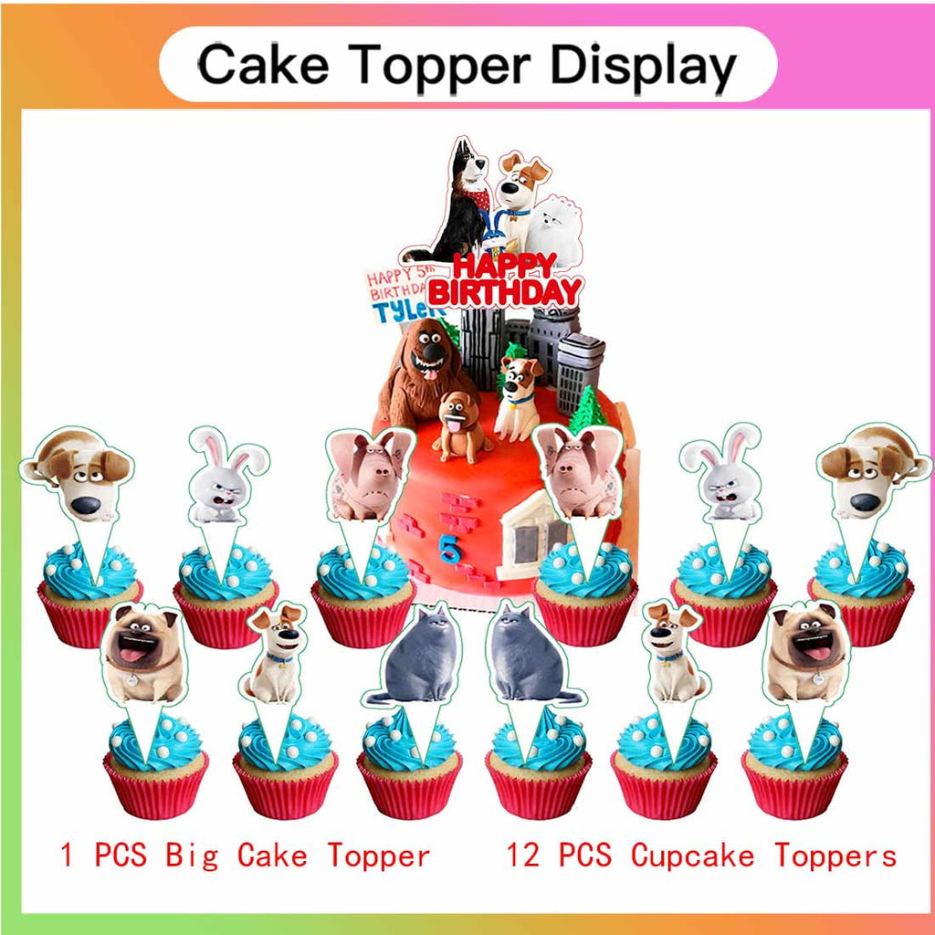 The Secret Life of Pets Balloons Party Supplies 1st Decor Tableware Birthday Cake Topper Decorations Banner Backdrop