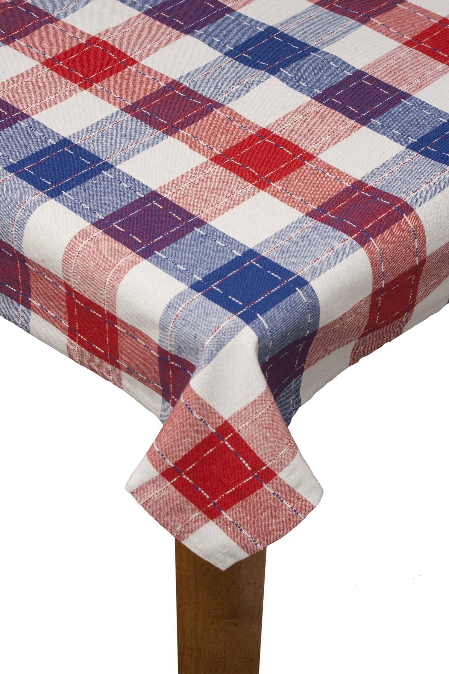 Lintex Linens Americana Plaid 100% Cotton Tablecloth 52"X70"