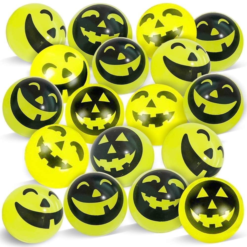 ArtCreativity Glow inITSC&nbsp;The Dark Jack-O-Lantern Bouncing Balls, Pack 1.75 Inch High Bounce Balls for Kids, Trick or Treat Supplies, Glowing Party Favors and Goodie Bag Fillers for Boys & Girls