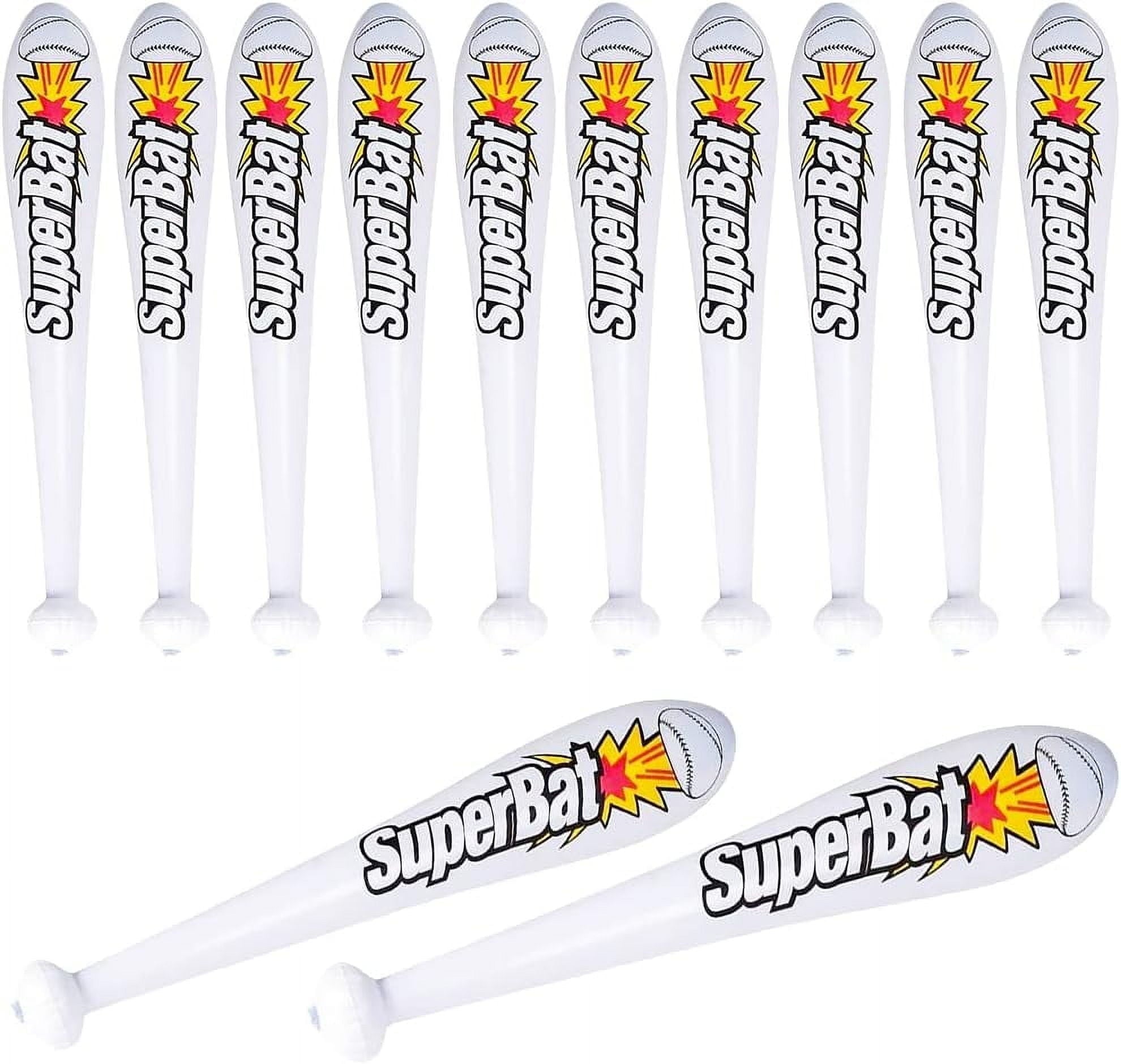 ArtCreativity 22" Inflatable Baseball Bats – Set of 12, Durable Sports Party Favors & Decorations, Goodie Bag Fillers for Kids