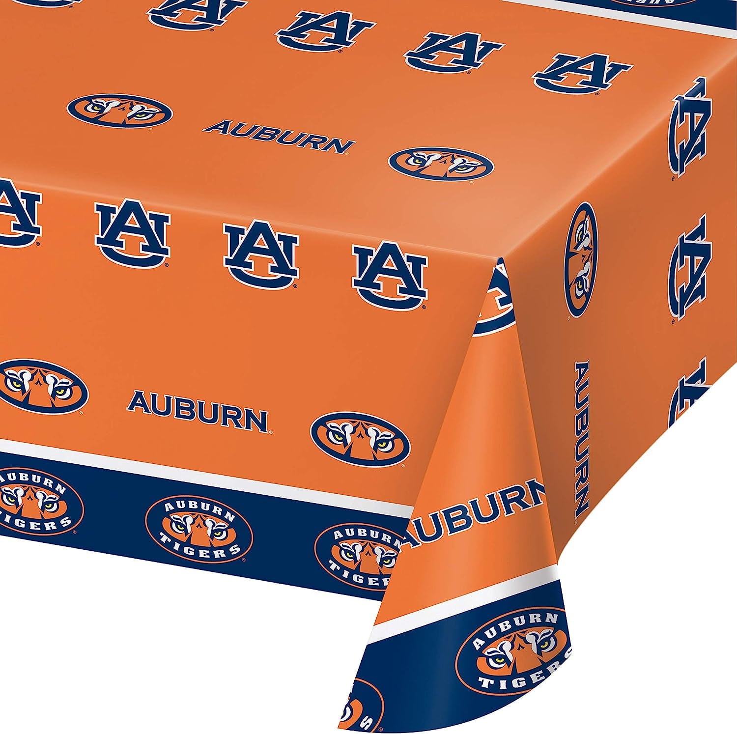 Auburn University Plastic Tablecloths, 3 Count