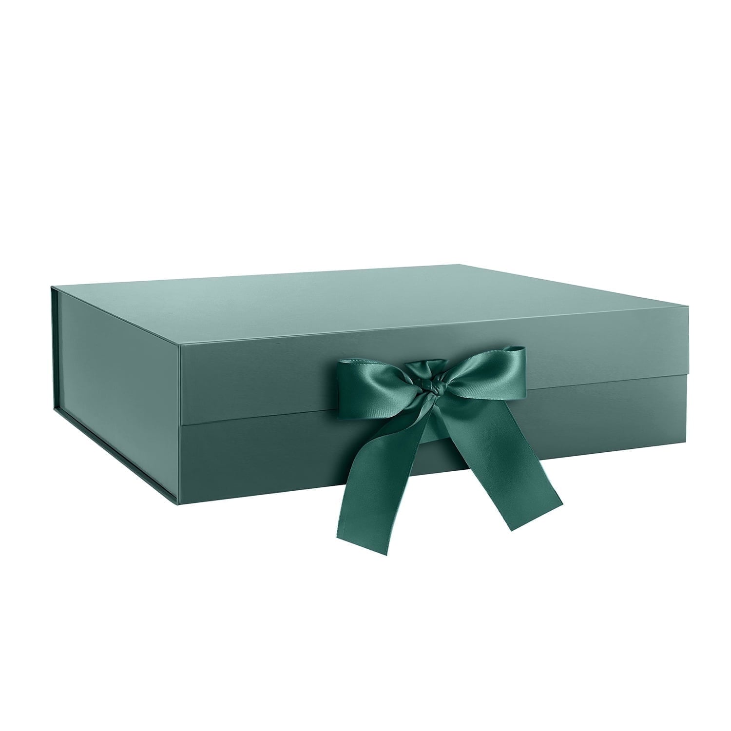 BAKIPACK 6 Extra Large Gift Boxes with Lids 17x11x2.5 inches Gift Wrap Boxes, Black Cloth Gift Boxes