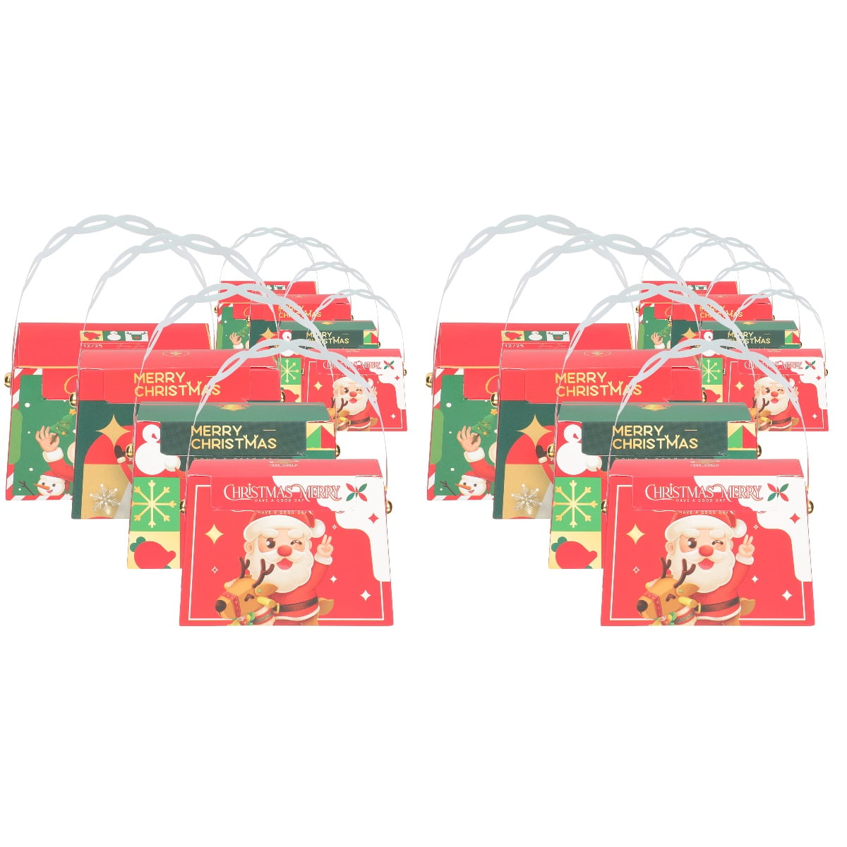 BERTDOMD 40 Pcs Christmas Gift Boxes Handheld Gift Wrapping Boxes Decorative Gift Boxes Xmas Candy Boxes