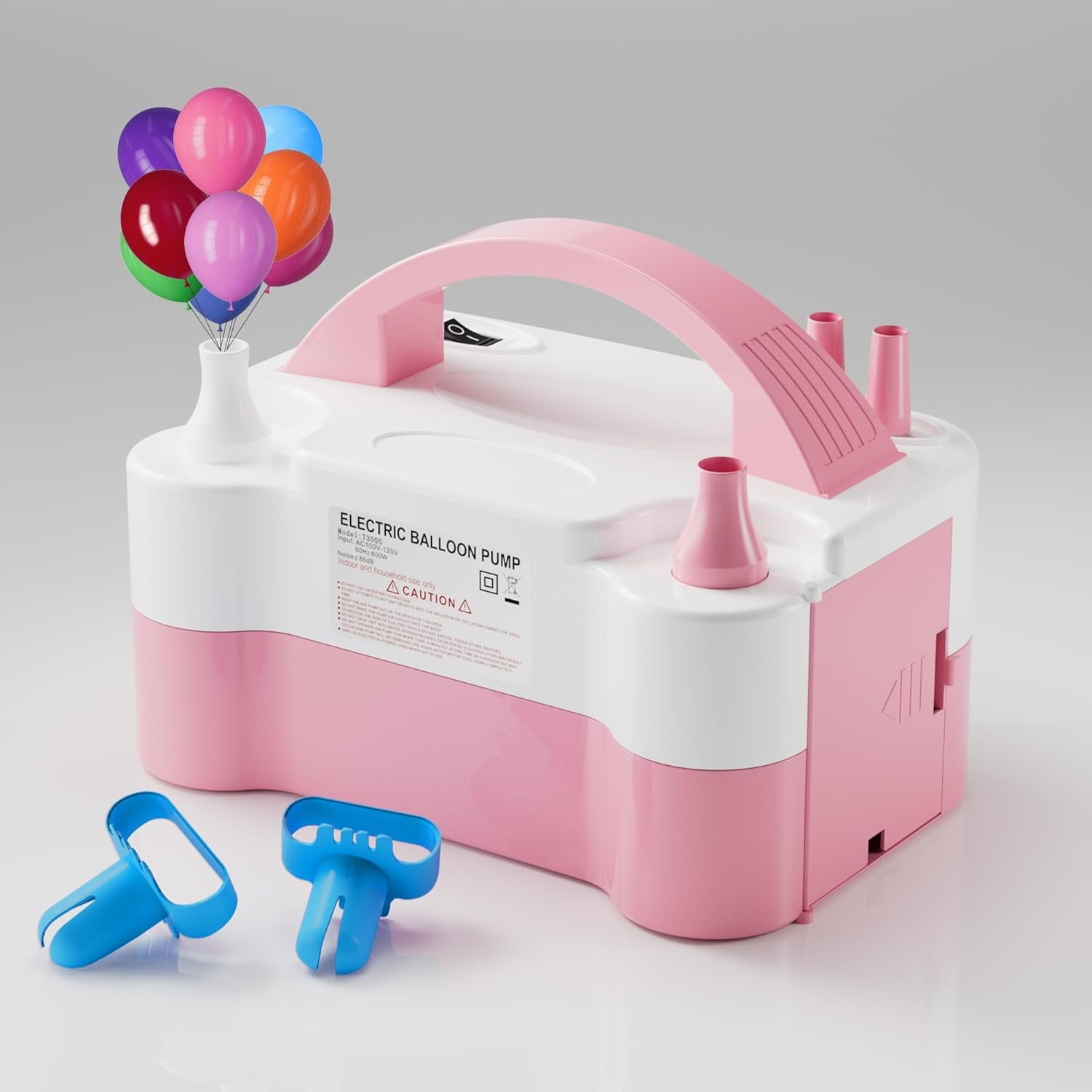 Balloon Pump - Electric Dual Nozzle Air Pump for Balloon, Portable Balloon Blower Save Time and Effort, Balloon Inflator for Parties and Decorations - 110V-120V, 600W