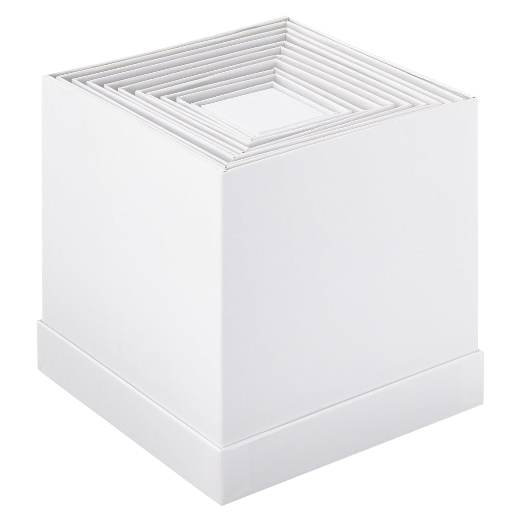 Celebrate It White Square Gift Boxes, 12 Pieces