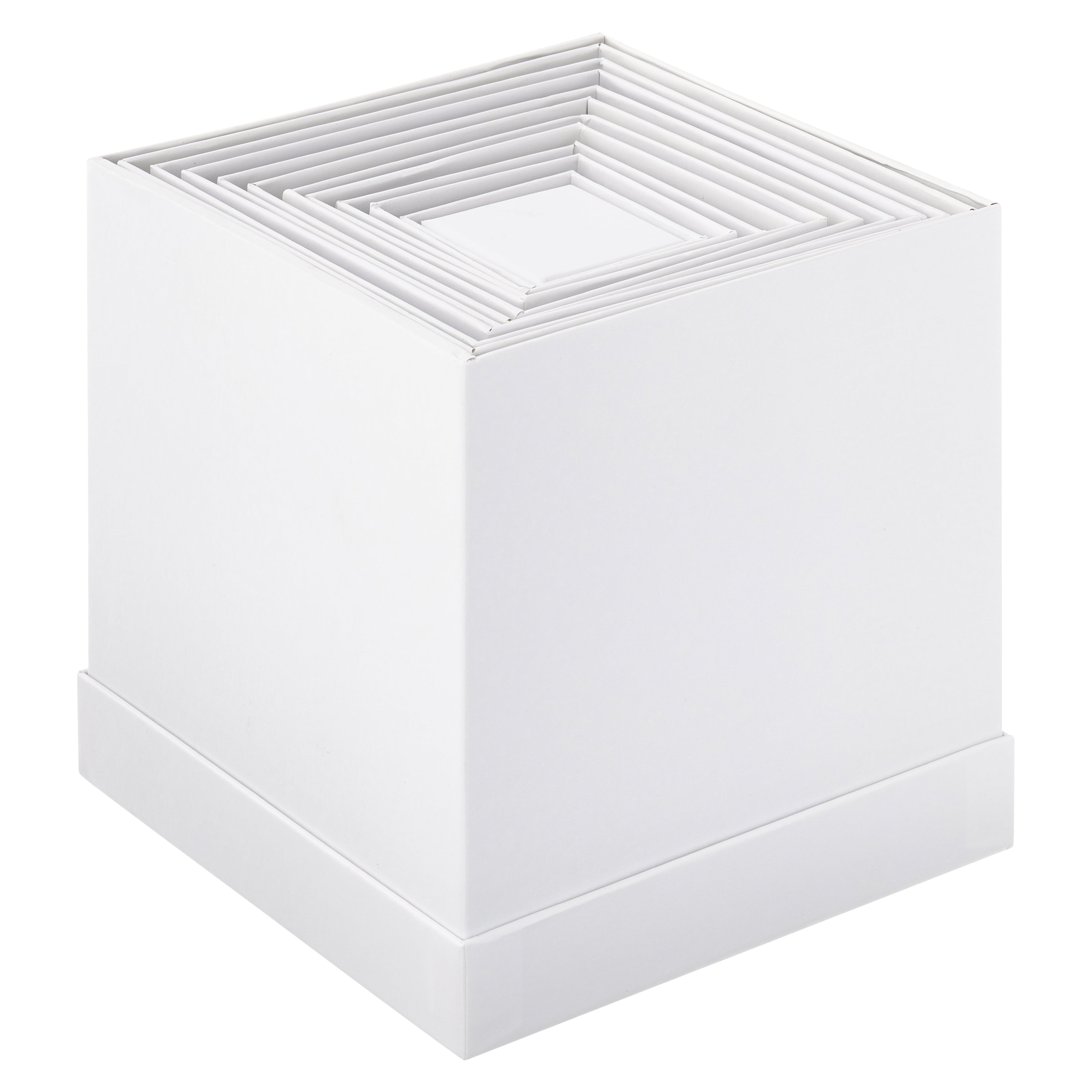 Celebrate It White Square Gift Boxes, 12 Pieces