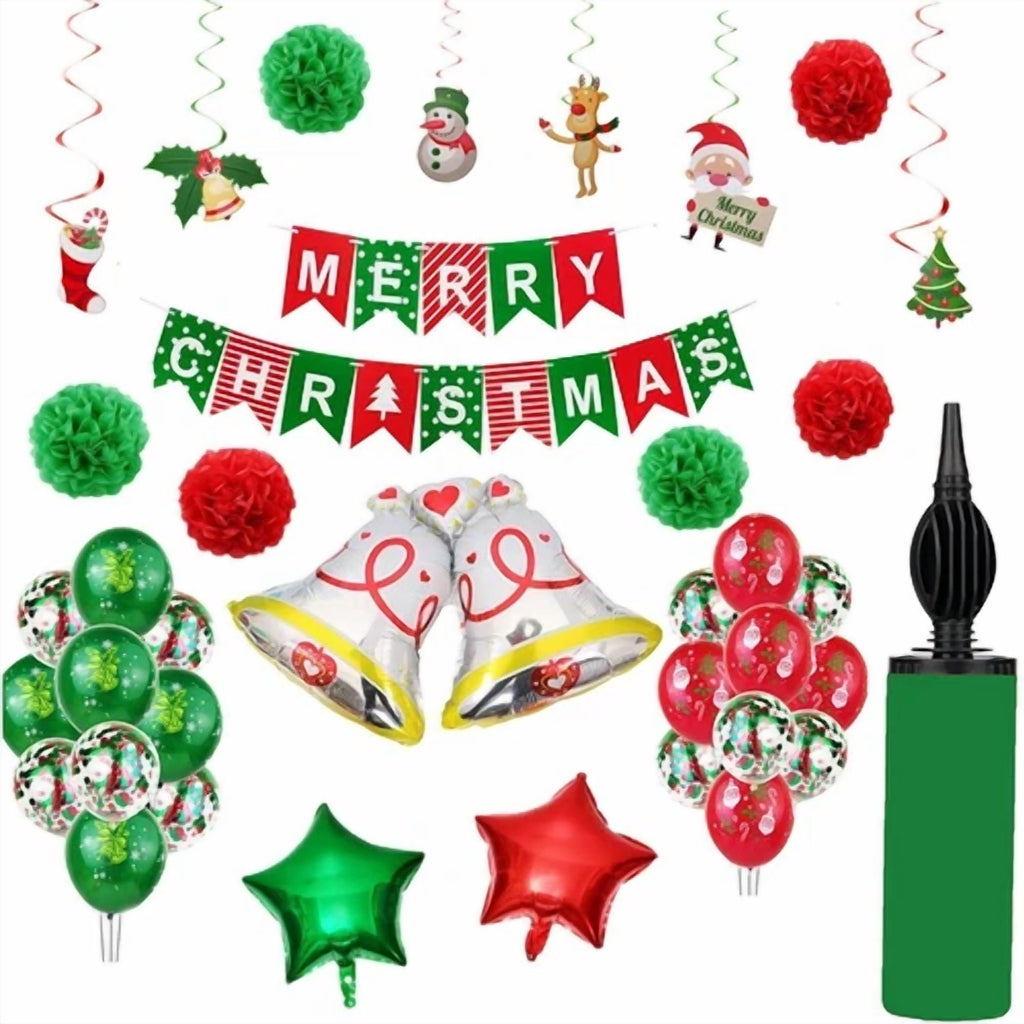 Christmas Balloon Decoration Set With Pump For Parties Holiday Decor (39 Pieces)