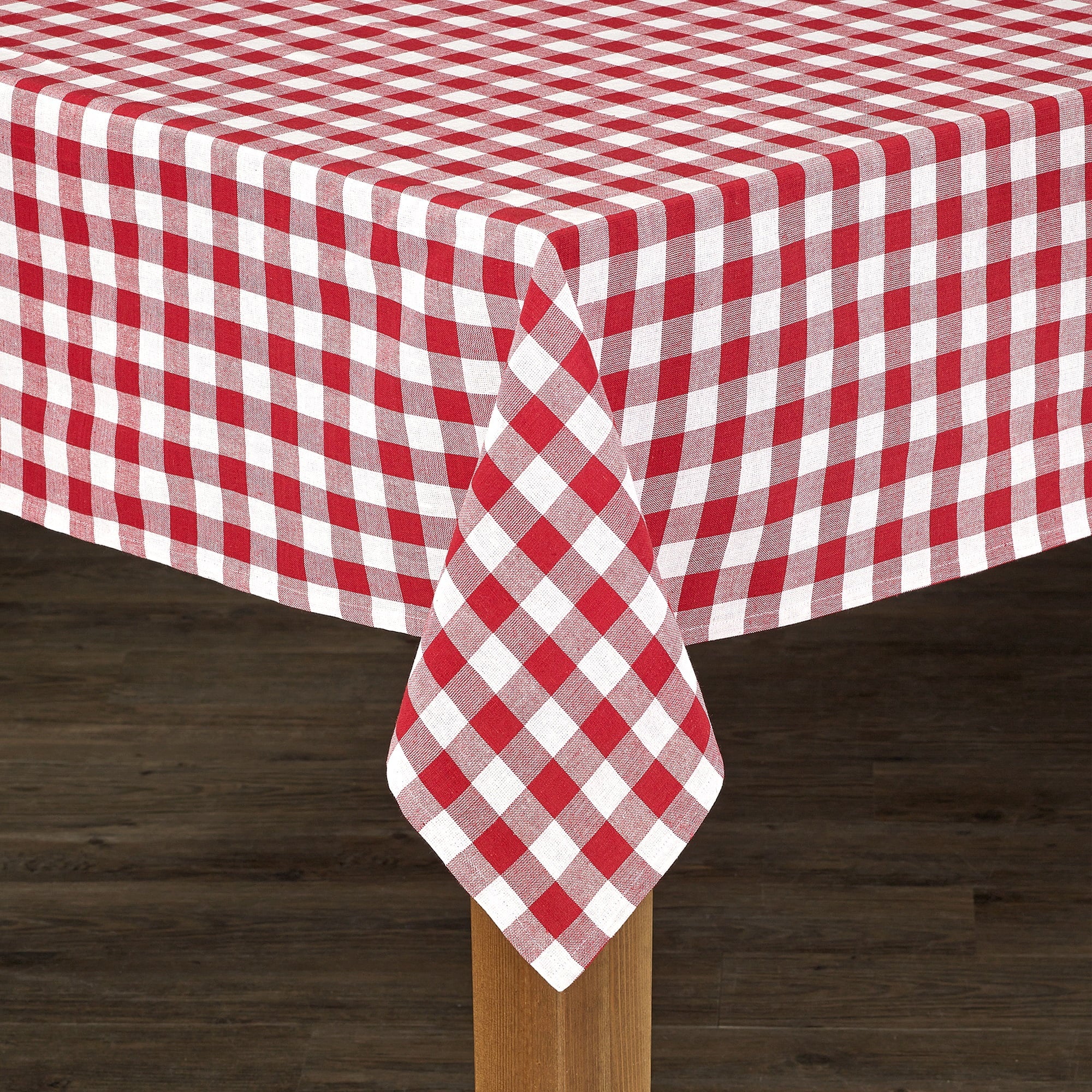 Conventry Navy Buffalo Check 100% Cotton Tablecloth 70" Round