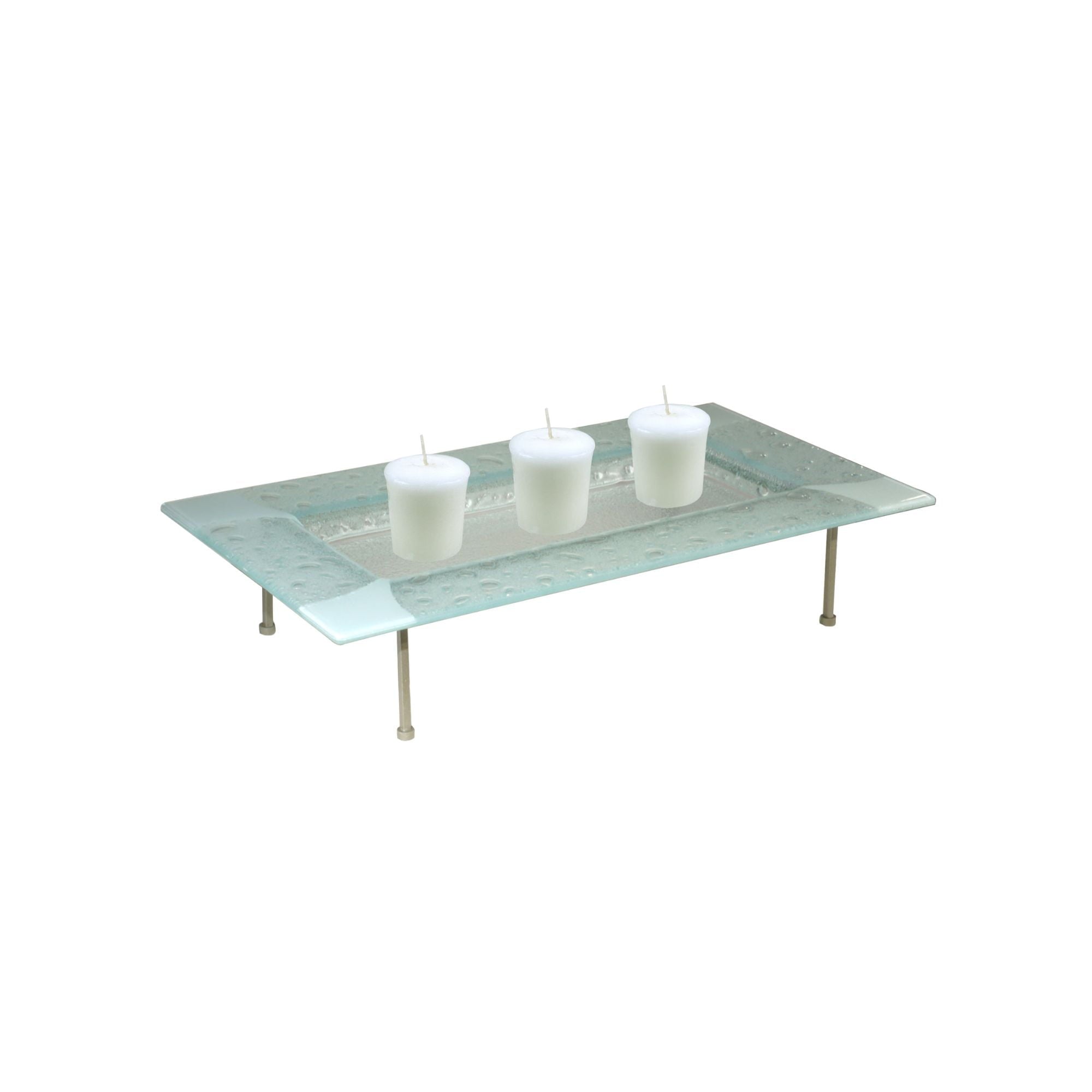 Dale Tiffany 9" x 5" Contemporary Glass Votive Candle Holders, Blue