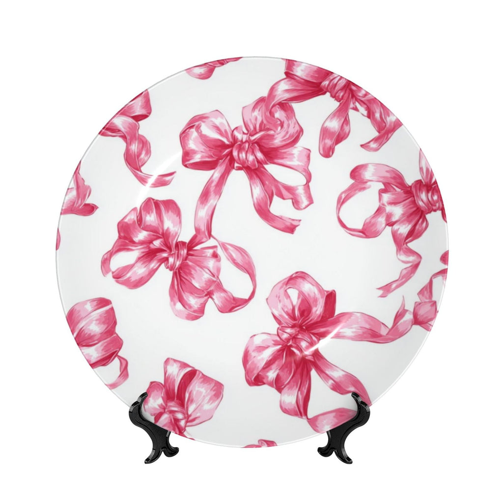 Decorative Plates – Bone China Wall & Table Decor - Cute Bow Tie - 8in