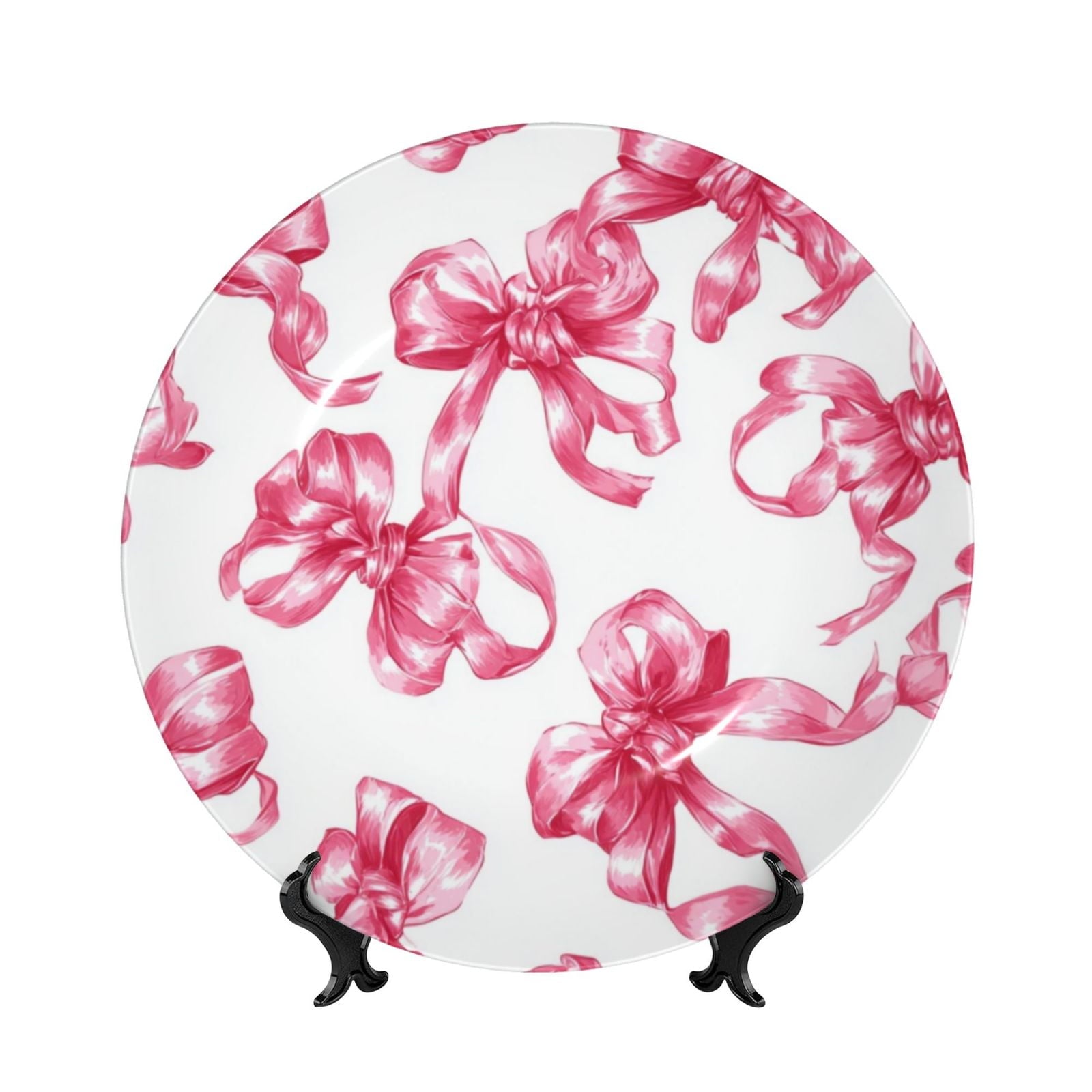 Decorative Plates – Bone China Wall & Table Decor - Cute Bow Tie - 8in