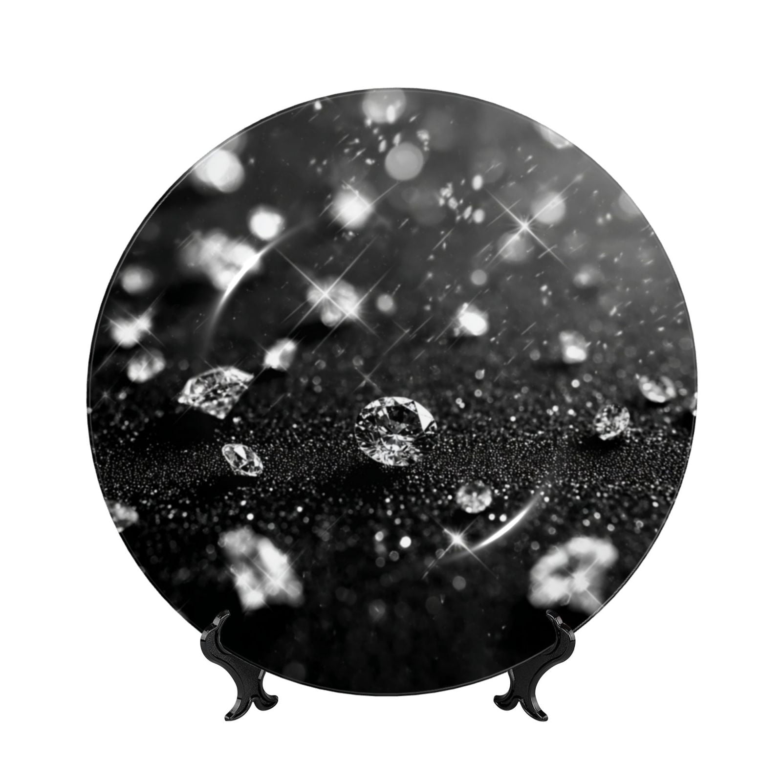 Decorative Plates – Bone China Wall & Table Decor - Glitter - 8in