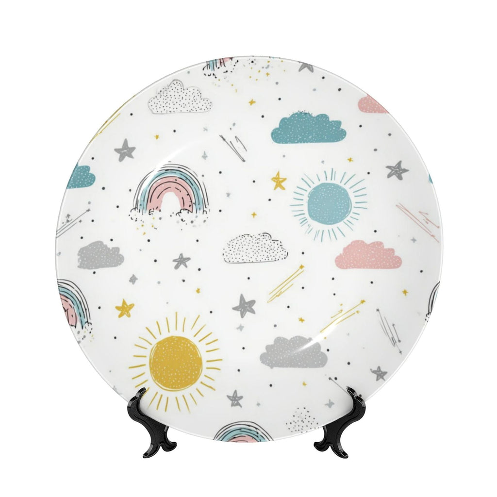 Decorative Plates – Bone China Wall & Table Decor - Rainbow - 7in