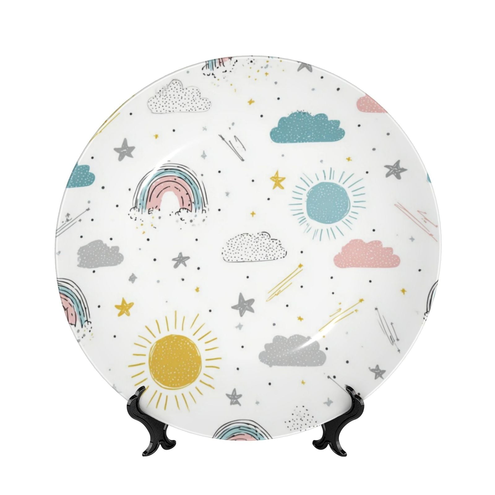 Decorative Plates – Bone China Wall & Table Decor - Rainbow - 7in