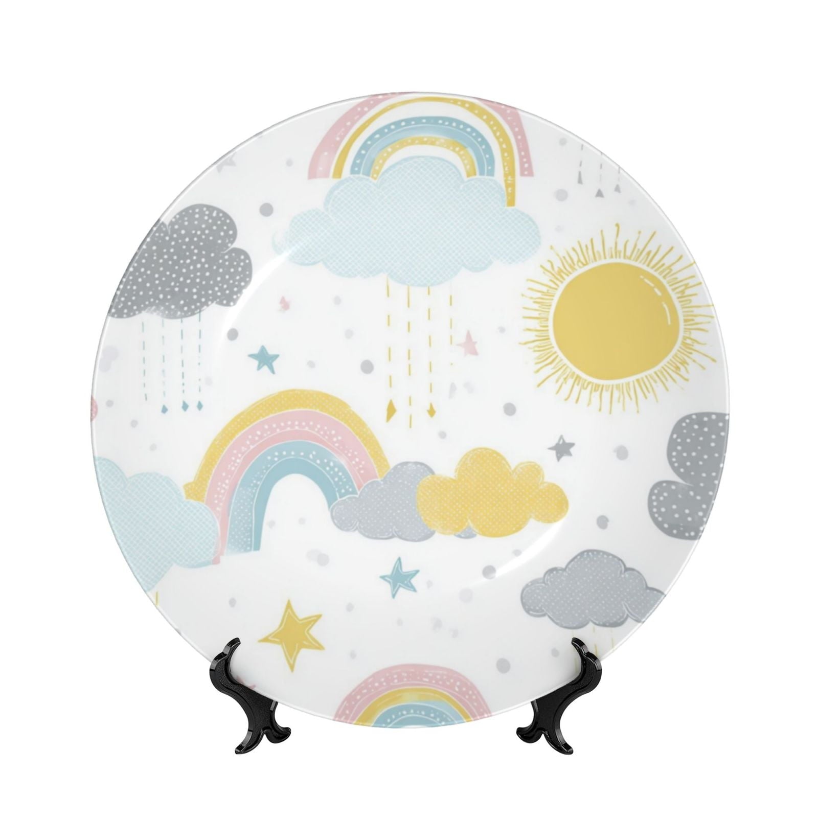 Decorative Plates – Bone China Wall & Table Decor - Rainbow - 8in