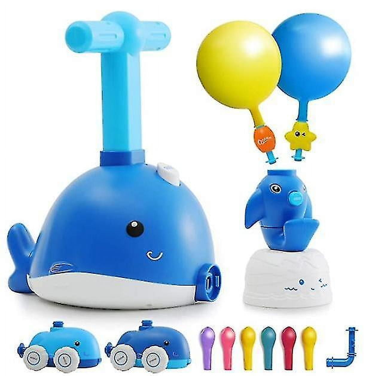 Dolphin Balloon Powered Car Balloon Racing Science Toy Kit With Manual Balloon Air Pump, Suitable Fo