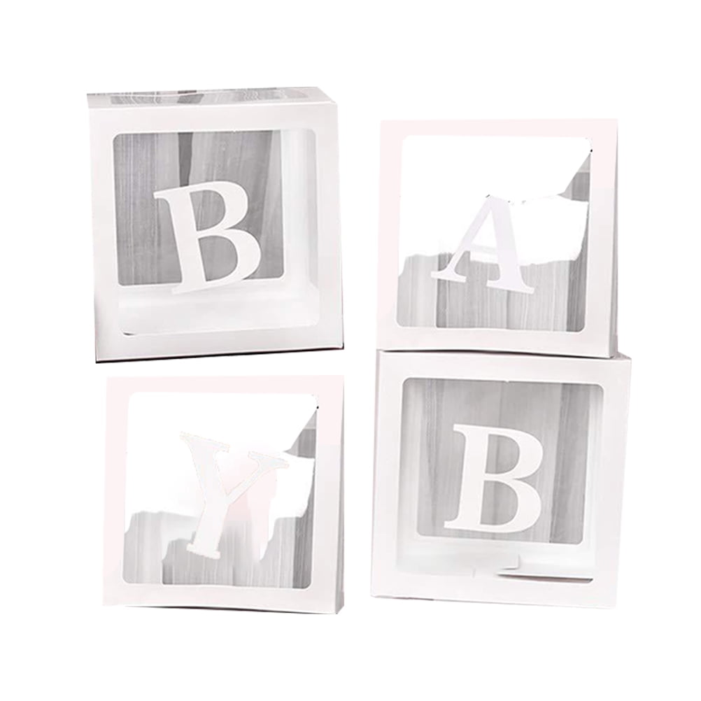 Eeristq 4PCS Creative Transparent Balloons Box Party Decorative Balloons Box Exquisite Balloons Arch Bridge Accessories Without Balloons for Valentine Day White