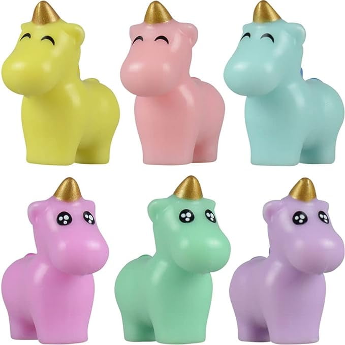 Entervending Little Unicorn Toy Figurines - Unicorn Figures 100 Pcs - Unicorn Party Favors for Kids - Unicorn Cake Toppers - Unicorn Decoration Playset