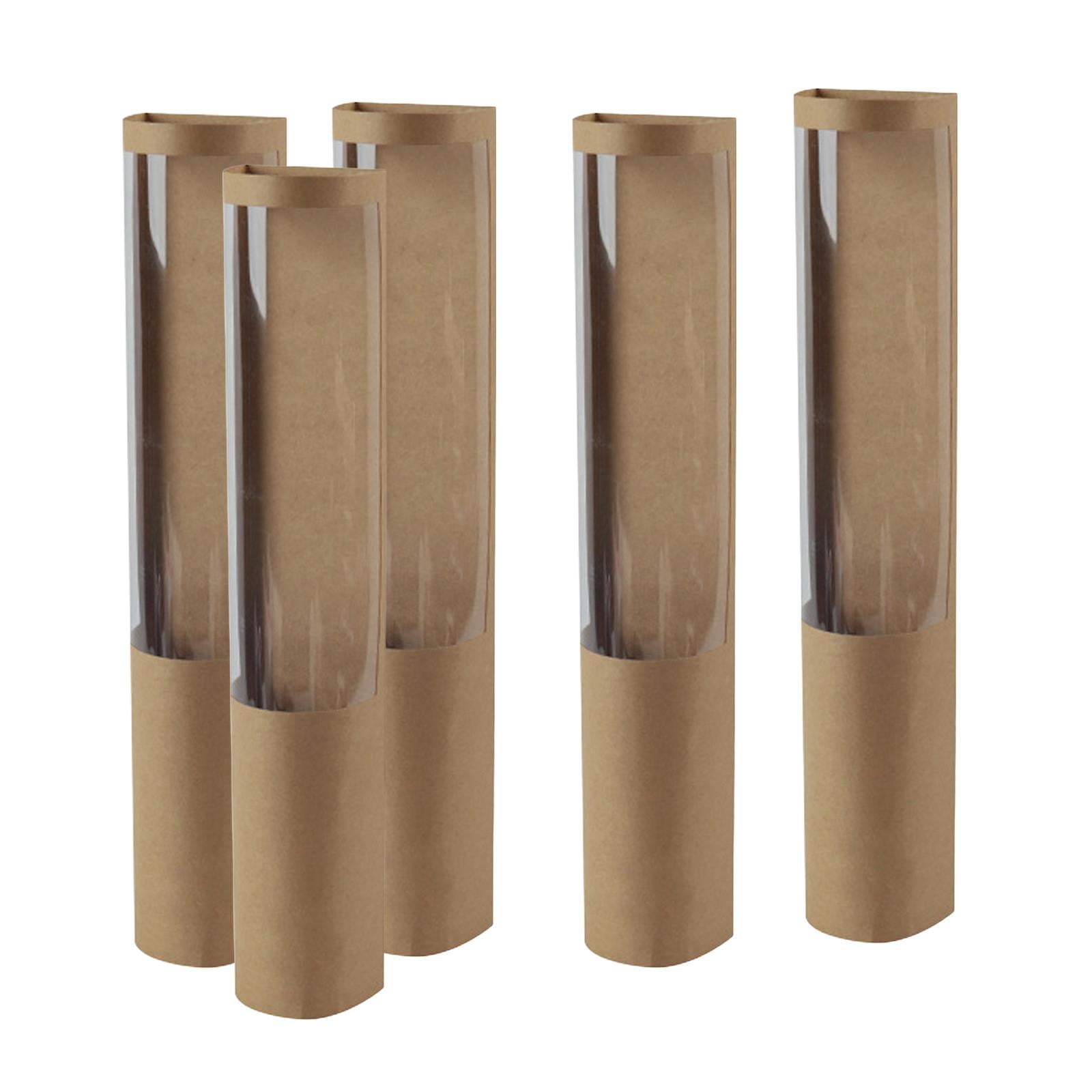 Esquirla 5Pcs Bouquet Gift Box Cylinder Flower Arrangements Box Attractive Flower Gift Bags Valentine's Day Gifts for Wedding Holidays black