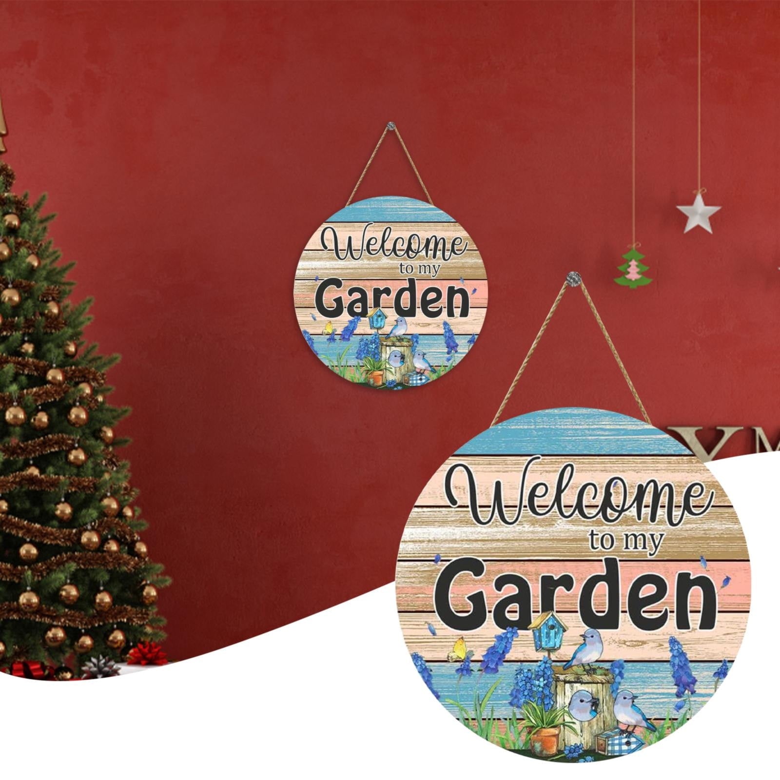 Front Porch, Wooden Yellow In Wreaths For Front Door, 1 Set Four Seasons Door Decoration Listing Ornament Home Decor Outdoor Hanging Sign Front Decorative Board Wooden Wall