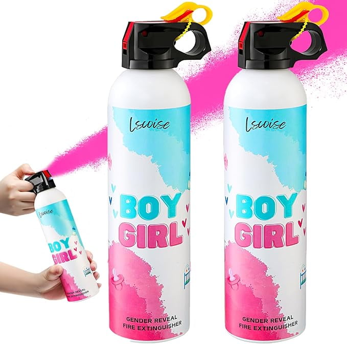 Gender Reveal Confetti Powder Cannon,  Color Blaster Party Popper for Gender Reveal Baby Showers, 2 Pack Party Supplies