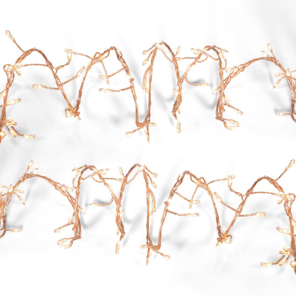 Gerson Set of 2 6 ft Electric Firecracker Garland with Warm White Lights