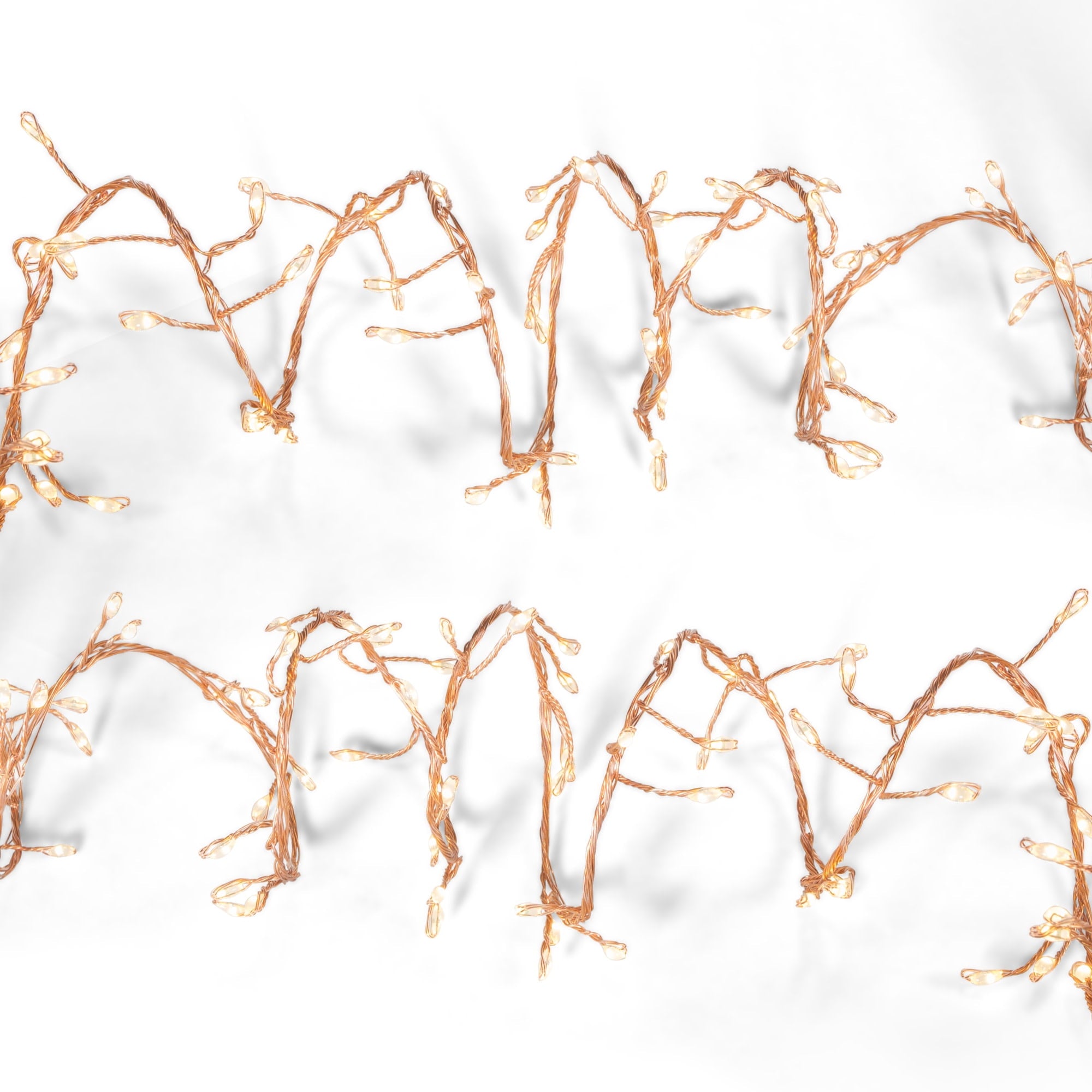 Gerson Set of 2 6 ft Electric Firecracker Garland with Warm White Lights