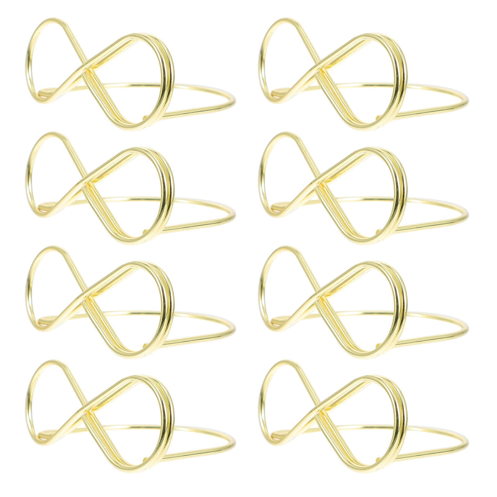 HOOWIFFY 20Set Golden Tabletop Cards Holder with Bow Shape Ideal for Weddings and Hotel Menus