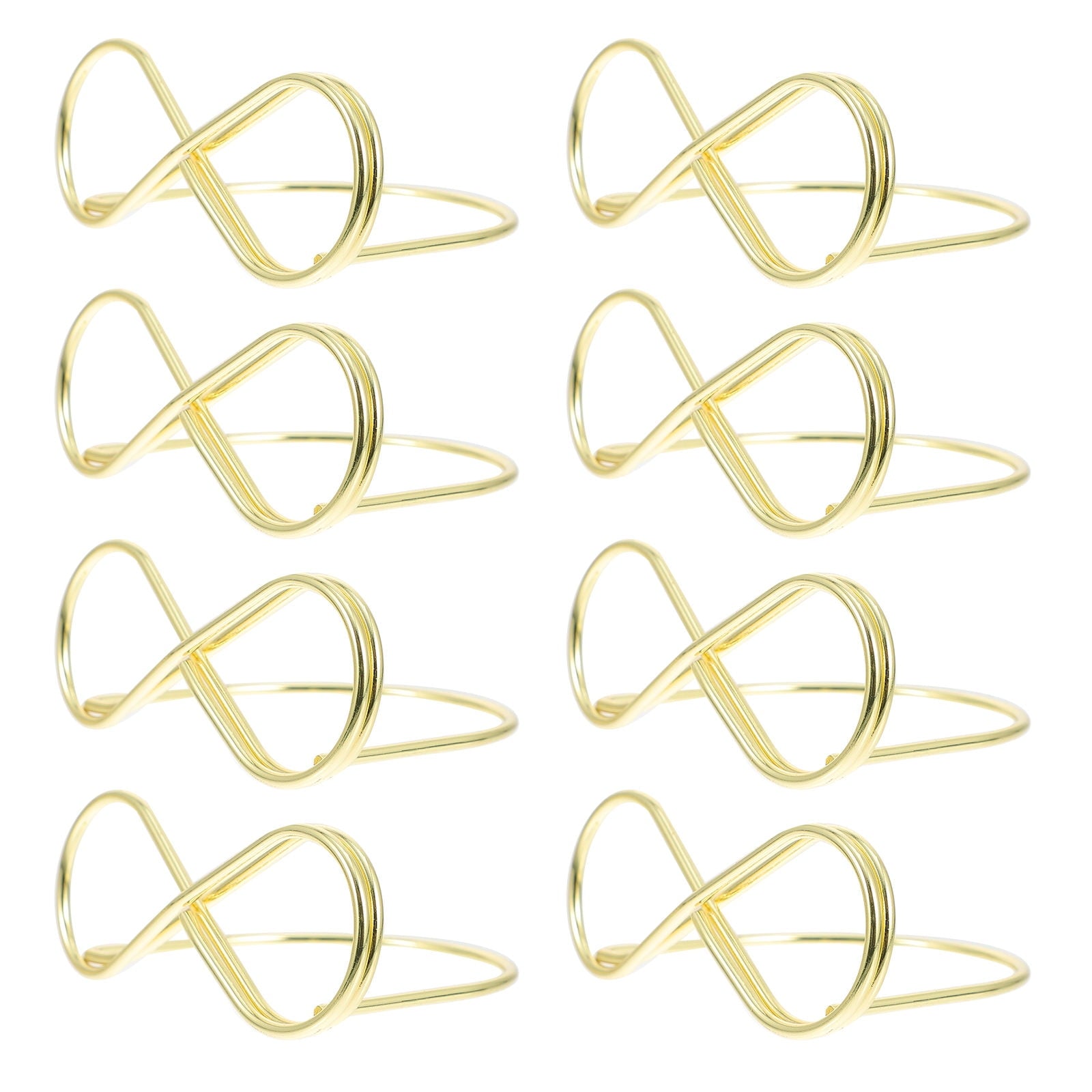 HOOWIFFY 20Set Golden Tabletop Cards Holder with Bow Shape Ideal for Weddings and Hotel Menus