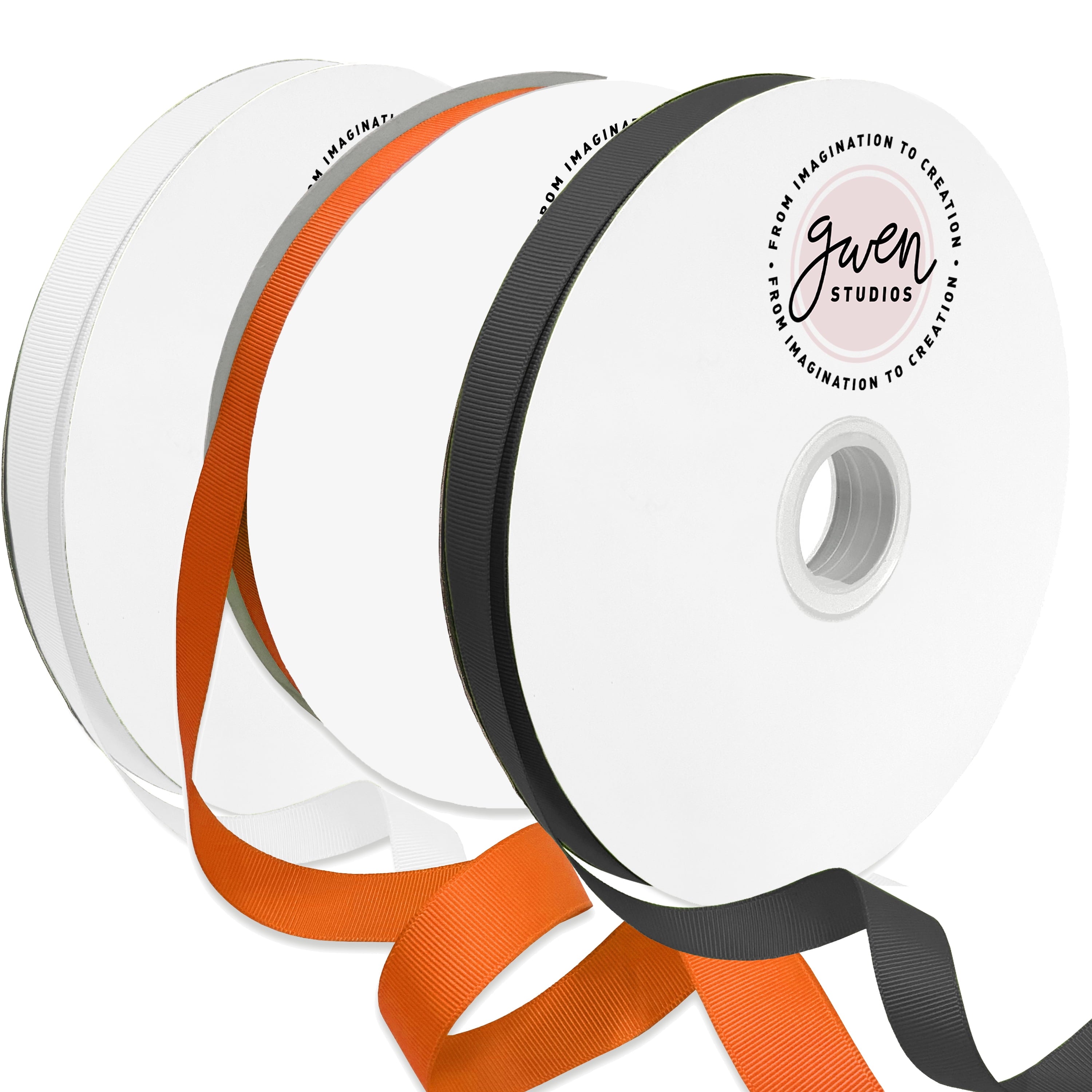 Halloween Solid Grosgrain Ribbon Pack, 3 Colors, 7/8" x 300 Yards by Gwen Studios