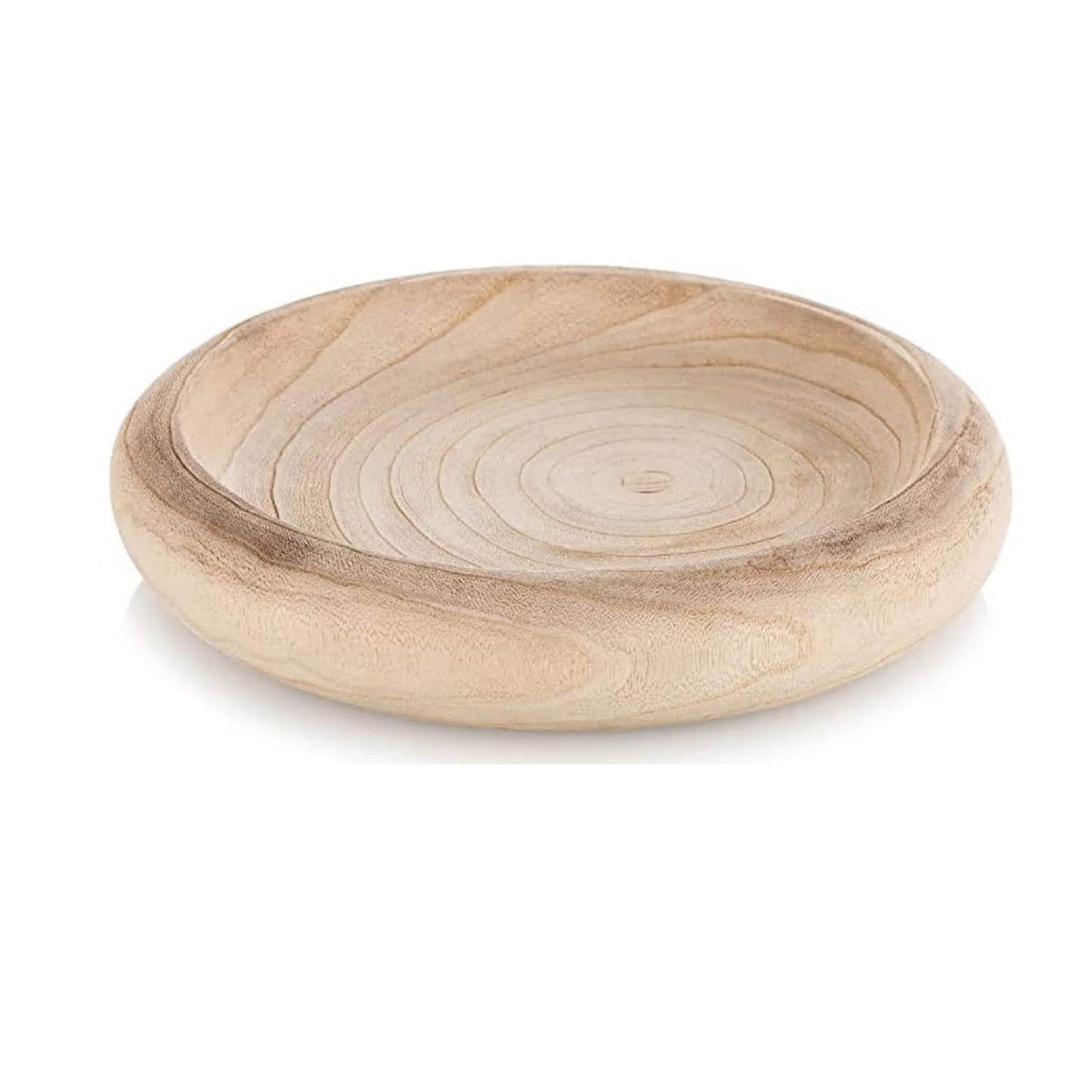 Hanobe  Wooden Dough Bowls Decorative Bowl for Ball Fillers Home Decor: Round  Key Bowl for Entryway Table 12.6”