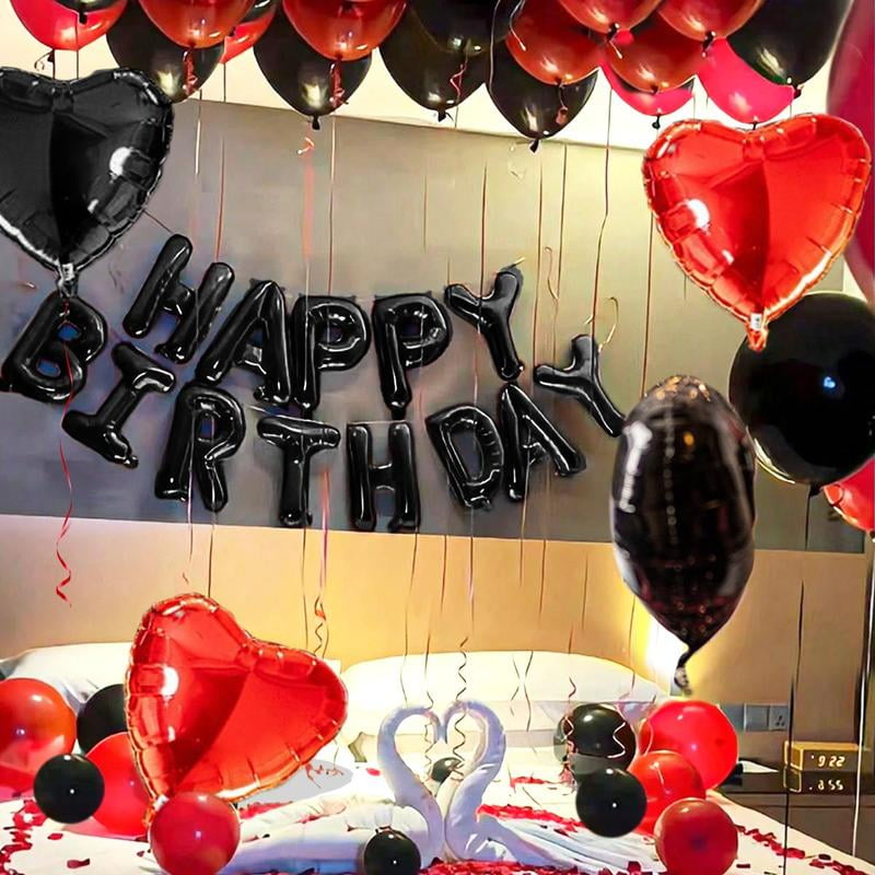 Happy Birthday Balloon Set, Balloon Decorative Kit, Birthday Party Decoration Supplies, Party Scene Decoration Supplies, Balloon Letter Kit, Balloon Decorations Kit