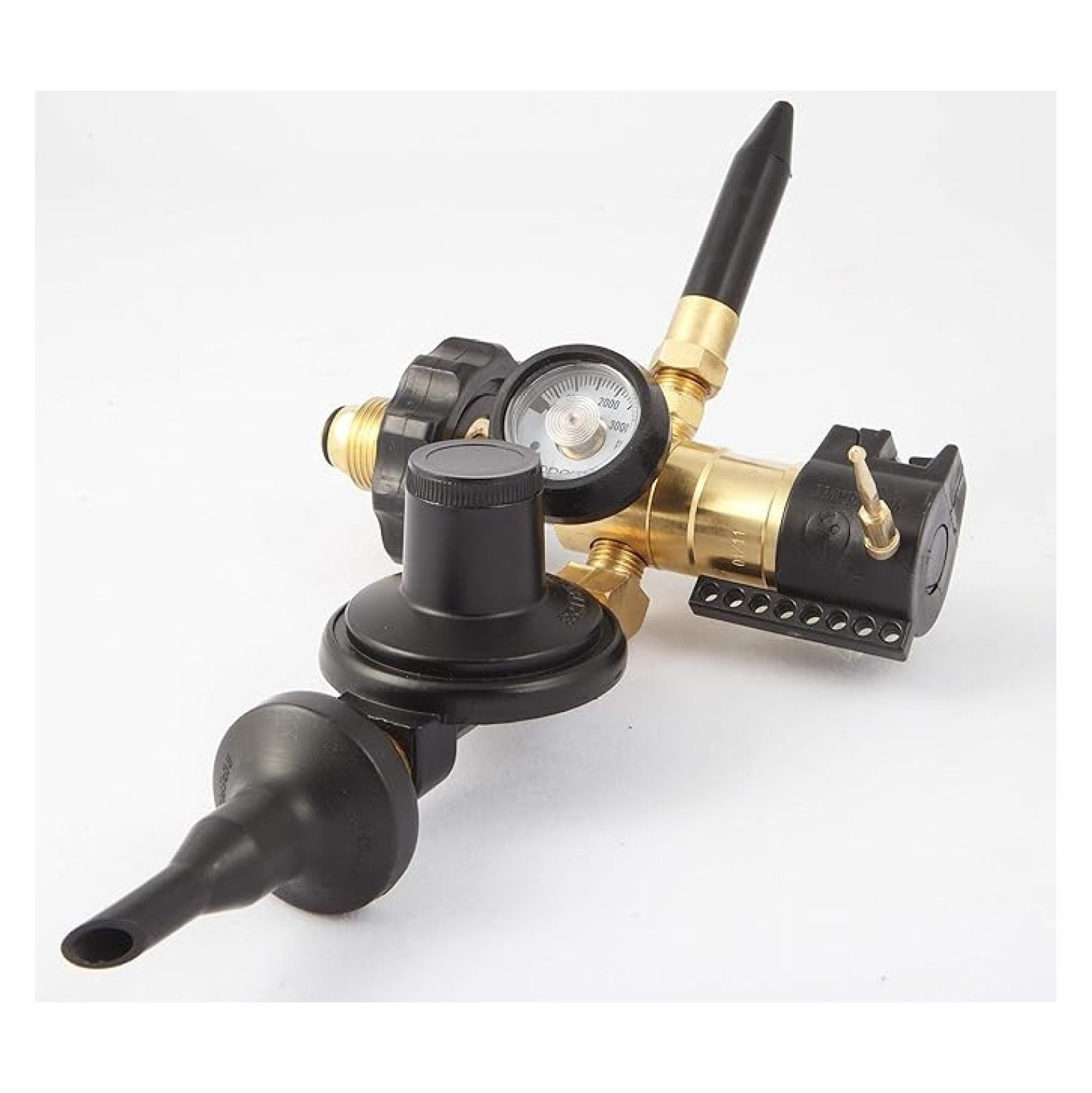 Helium Combo Mylar and Latex Balloon Filler (With Balloon Auto Shut Off , String Cutter, Tying Disc Post and Total Ribbon System)
