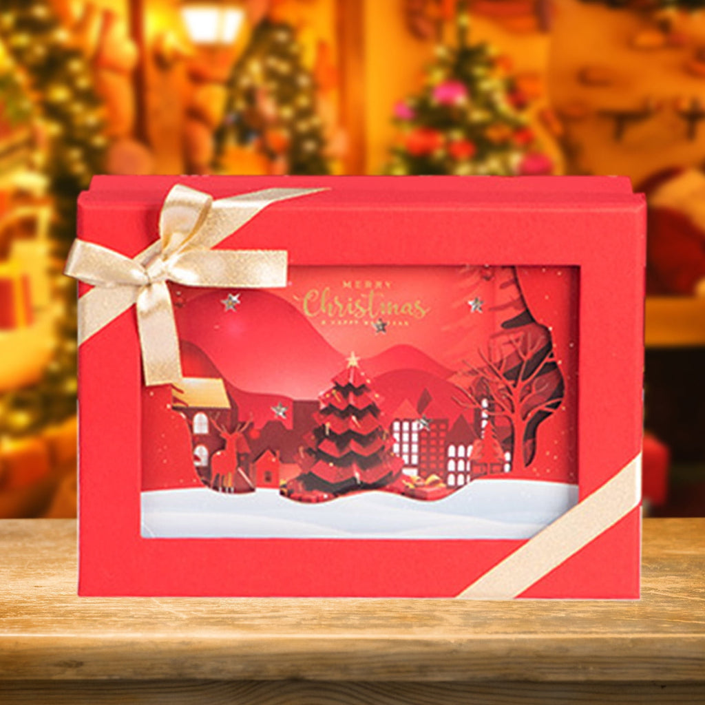 InsCrazy Christmas Deals New Christmas Girlfriend Gift Box With Lights Cute Christmas Eve Gift Box With Lights
