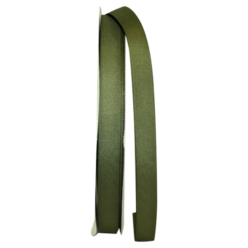 JAM Paper All Occasion Moss Green Polyester Grosgrain Ribbon, 3600" x 0.62"