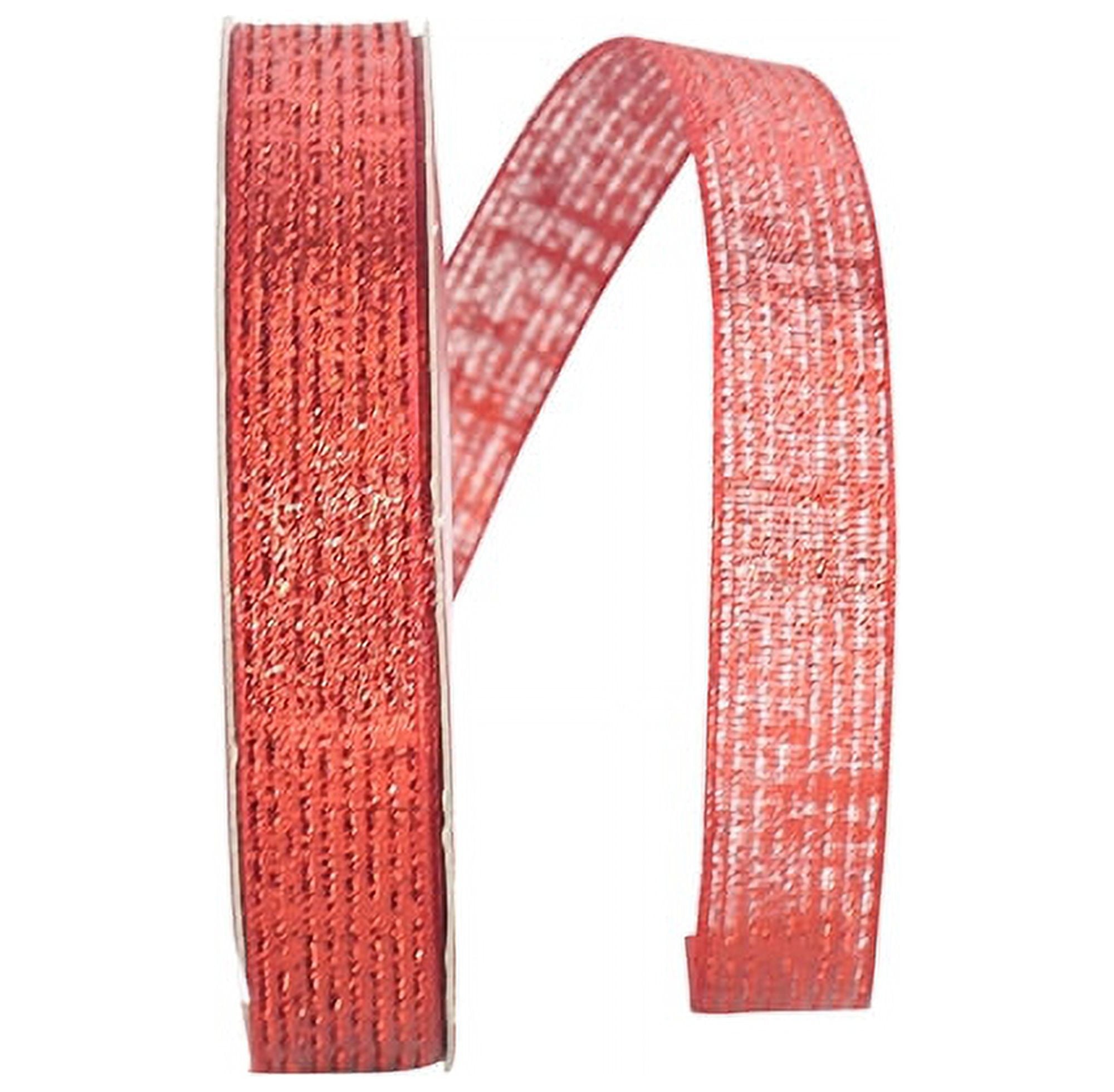 JAM Paper All Occasion Gold Polyester Metallic Wired Corsage Ribbon, 900" x 0.62"
