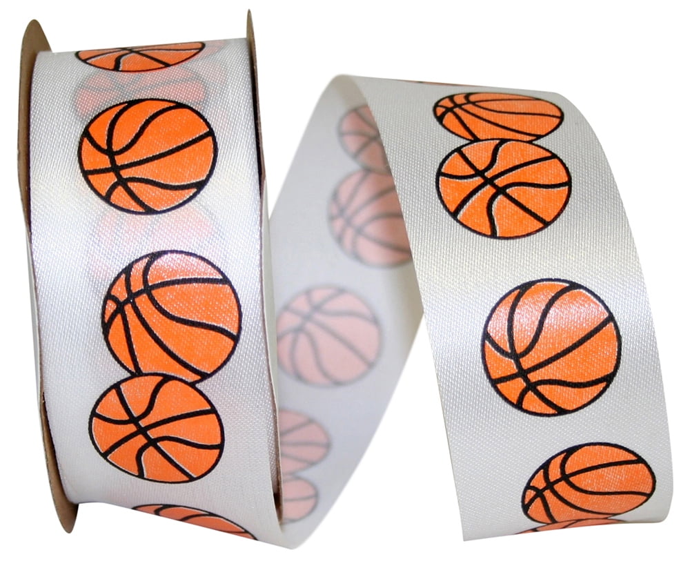 JAM Paper Basketball Multi-color Nylon Ribbon, 900" x 1.4"