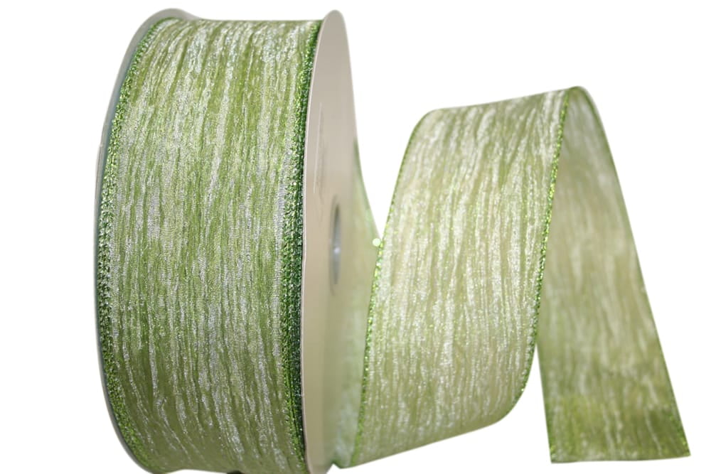 JAM Paper Mesh Christmas White Glitter Ribbon, 25yd x 1.5in, 1/Pack