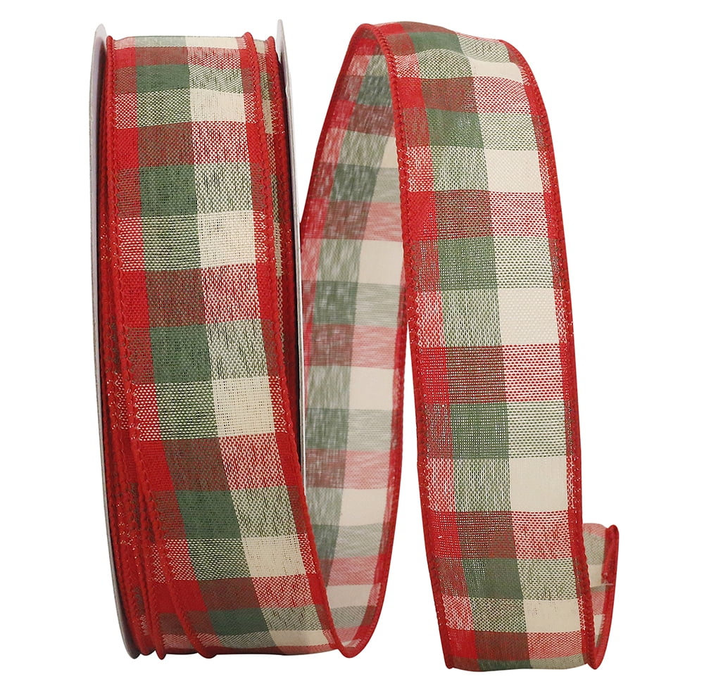 JAM Paper Christmas Multi-color Polyester Speckled Ribbon, 60' x 2.5"