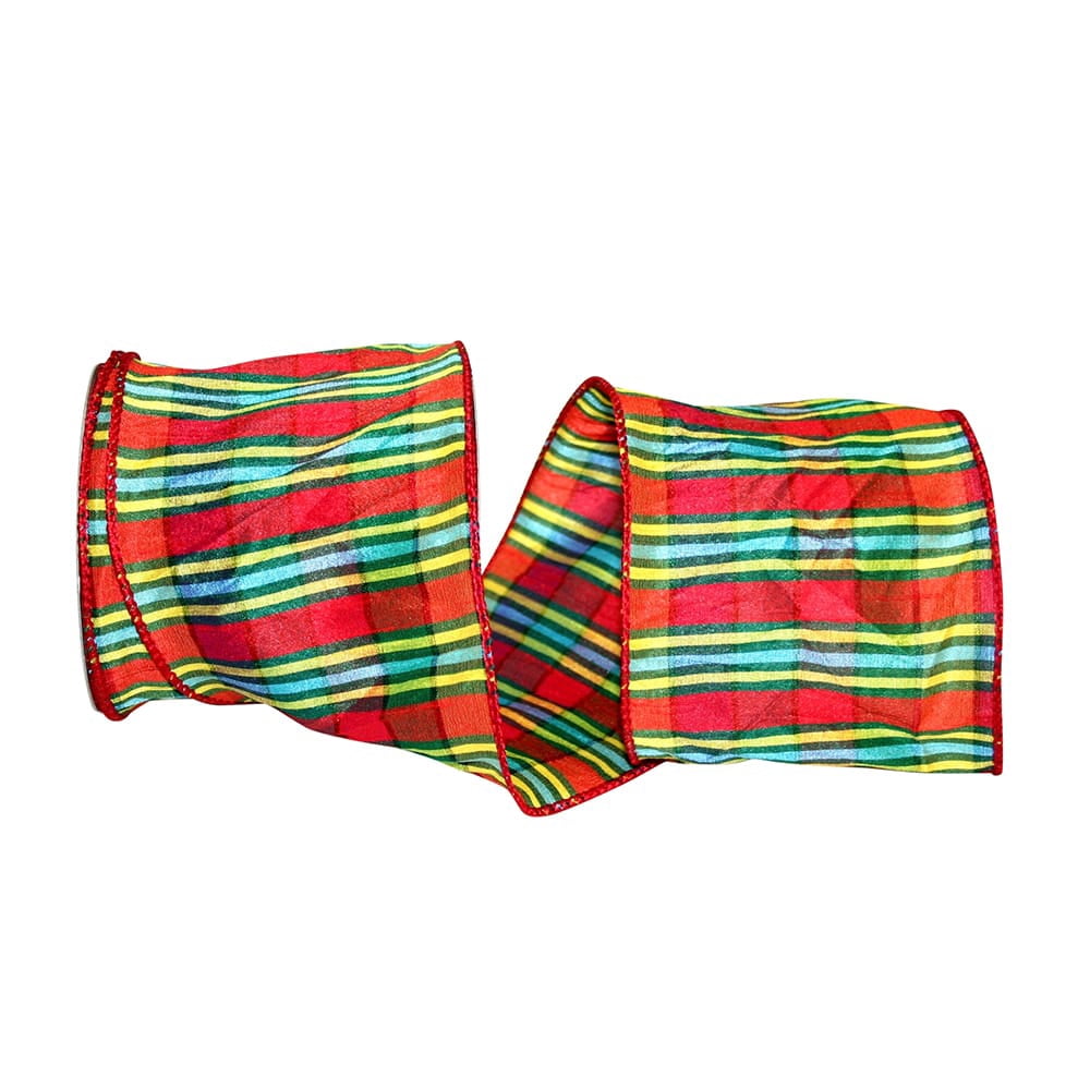 JAM Paper Christmas Gold Nylon Lame Metallic Ribbon, 10yd x 0.37in, 1/Pack