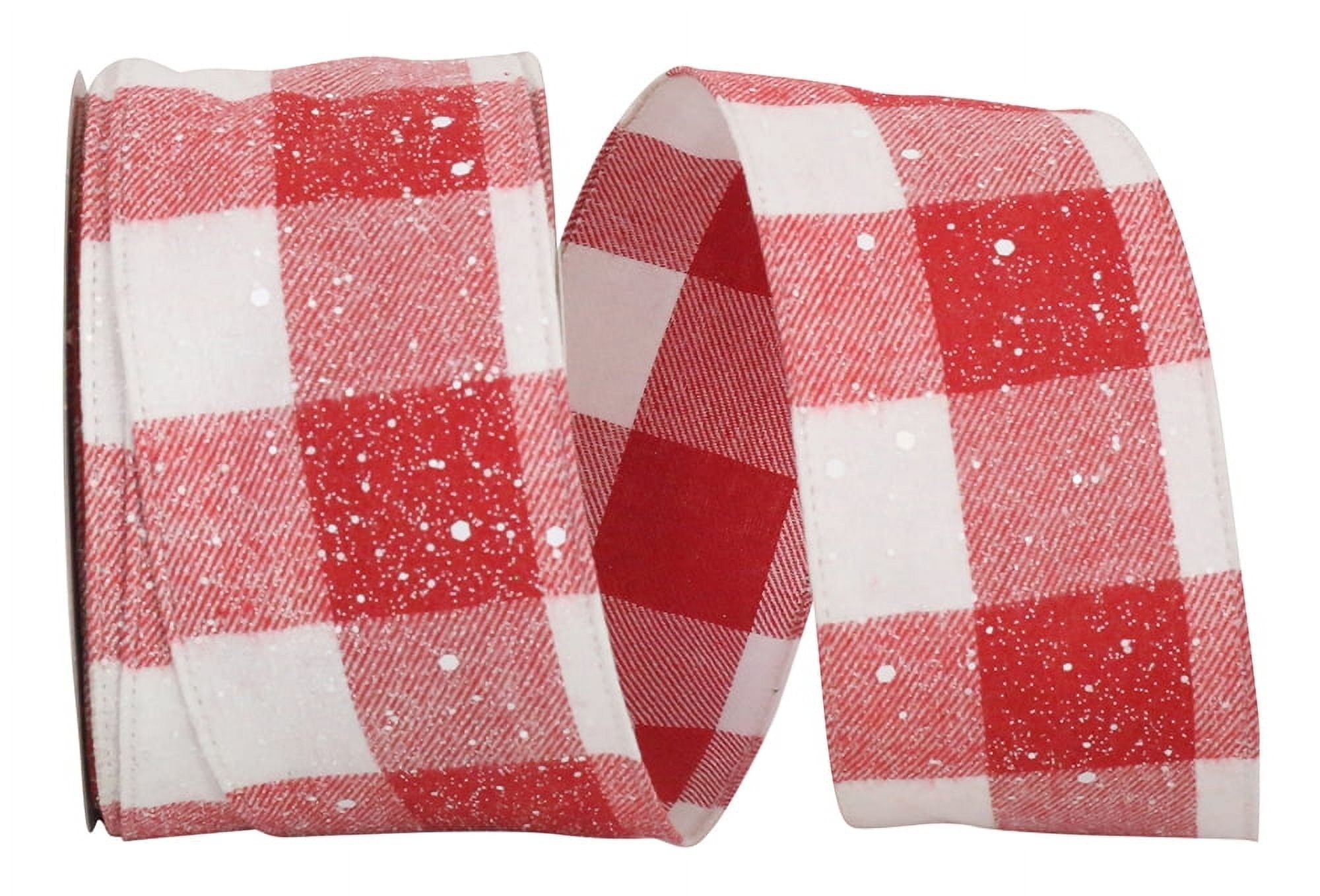 JAM Paper Christmas Multi-color Polyester Speckled Ribbon, 60' x 2.5"