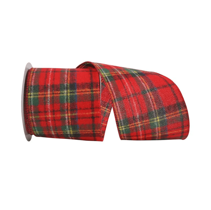 JAM Paper Christmas Overlay Ribbon, Blue, 4 in x 5 yd, 1/Pack