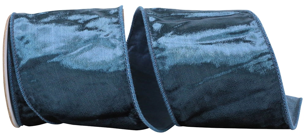 JAM Paper Christmas Velvet Plush Burgundy Polyester Ribbon, 5yd x 2.5in, 1/Pack