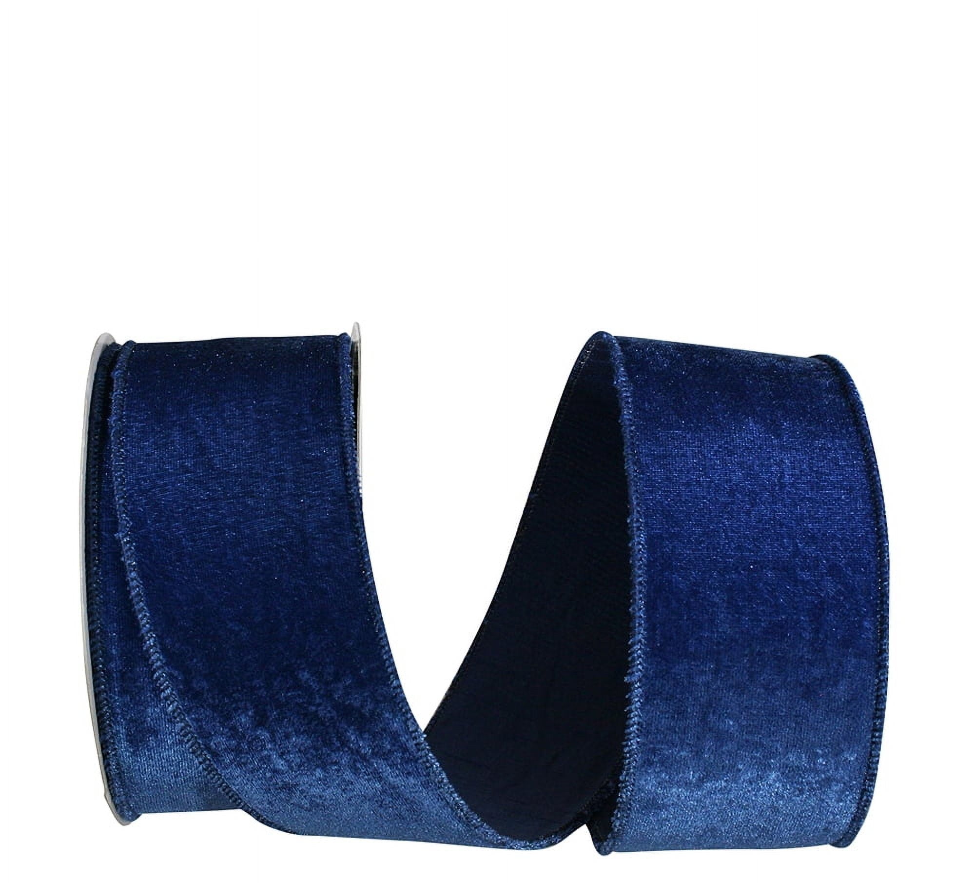 JAM Paper Christmas Velvet Plush Burgundy Polyester Ribbon, 5yd x 2.5in, 1/Pack