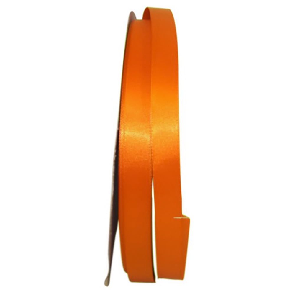 JAM Paper & Envelope Satin Double Face Orange Polyester Ribbon, 3600 x 0.62