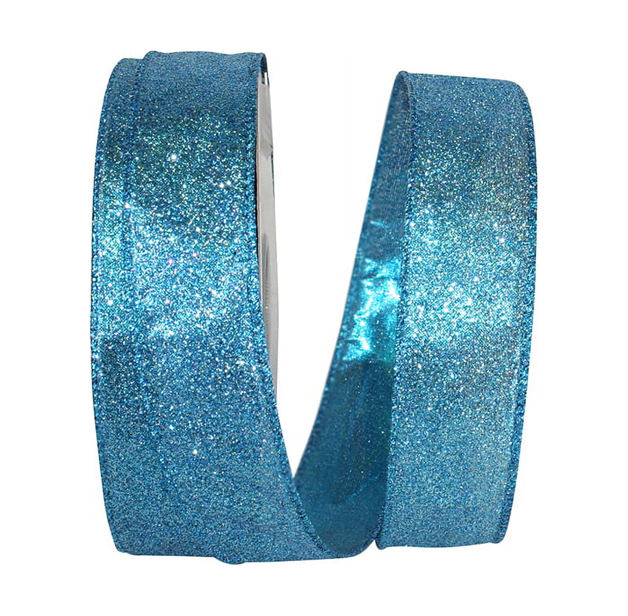 Jam Paper Glitter Christmas Red Nylon Ribbon, 25Yd X 1.5In, 1/Pack